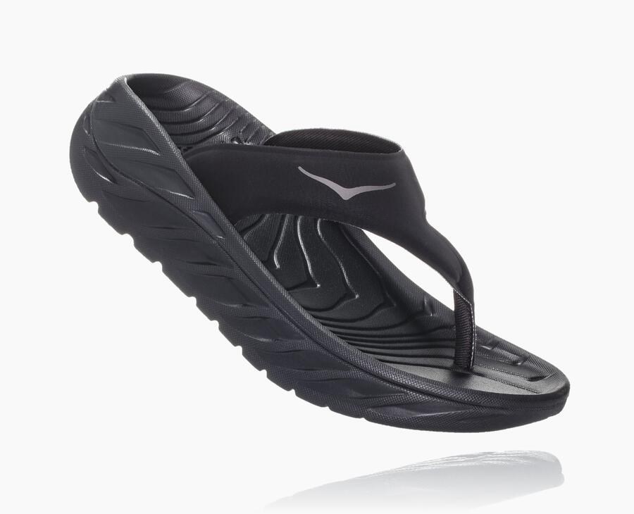 Hoka One One Sandalet Kadın Siyah - Ora Recovery Flip - WB9635781